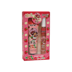 Strawberry Hand Cream & Perfume Spray Mist Set – Cute Kawaii Moisturizing Gift Duo | Travel Size Beauty Bundle