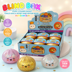 Kawaii Rainbow Bun Blind Box Squishy Dumpling Fidget Toy – Mystery Sensory 1 piece dumpling