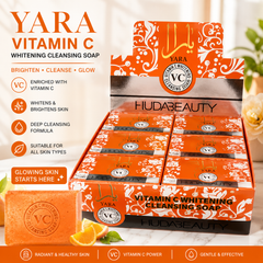 YARA Vitamin C Whitening Cleansing Soap – 12 Piece Wholesale Display | Brightening Facial & Body Soap Bulk Boutique Skincare