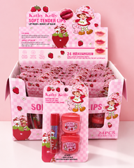 Wholesale Kathy Kelly Soft Tender Lips Set – 24 Piece Display | Lip Mask & Magic Lip Balm Duo | Strawberry Lip Care Collection