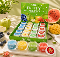 24-Piece Fruity Sugar Lip Scrub Set | Exfoliating Lip Care Bundle with Assorted Flavors