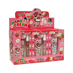 Strawberry Hand Cream & Perfume Spray Mist Set – Cute Kawaii Moisturizing Gift Duo | Travel Size Beauty Bundle