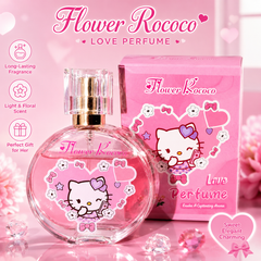 Cute Pink Flower Rococo Perfume for Women – Kawaii Floral Fragrance – Travel Size Eau de Parfum – Sweet Girly Perfume Gift