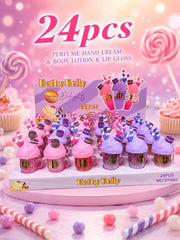 24 Piece Sweet Treat Lip Gloss Collection | Cupcake Lip Gloss Set | Wholesale Beauty Bundle | Candy Inspired Lip Gloss Display