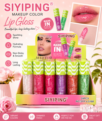 SIYIPING Wholesale Lip Gloss Display Set – 24 Piece Bulk Lip Gloss Collection for Boutiques, Beauty Resellers & Gift Shops