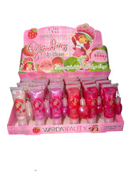 Strawberry Lip Gloss Set with Keychain Charms – Wholesale Dozen Pack Cute Gloss Tubes | Sweet Beauty Co